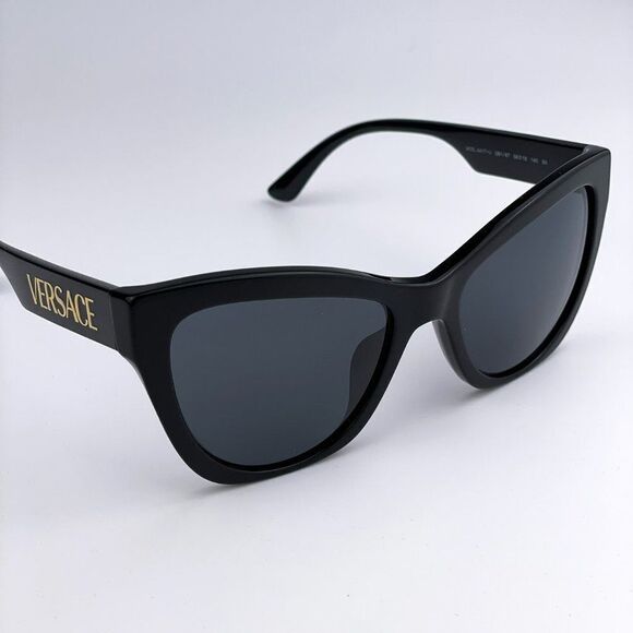 NEW Versace VE4417U GB1/87 Black Dark Gray Cat Eye Women Sunglasses - Picture 7 of 11